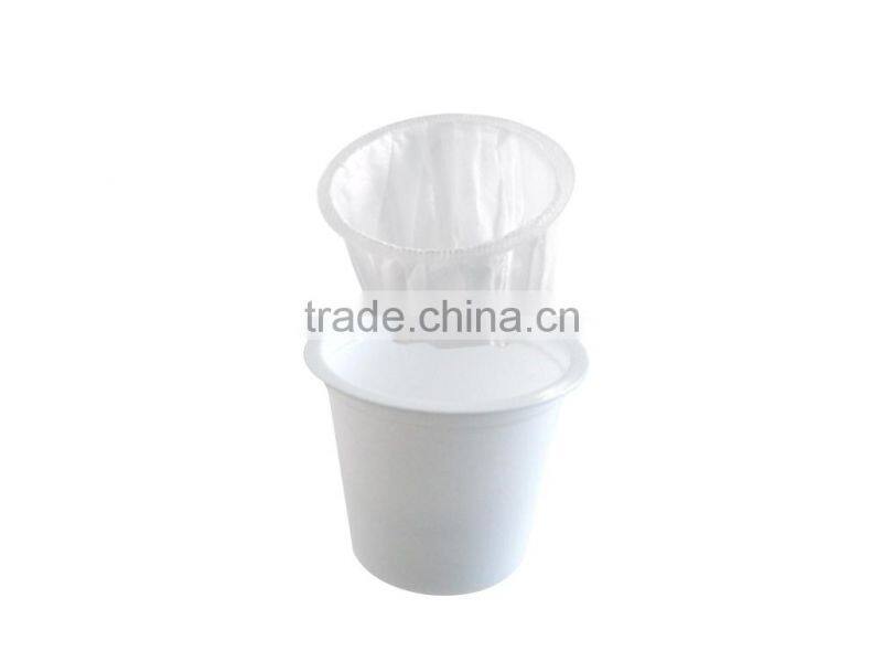Plastic disposable k cup with filter