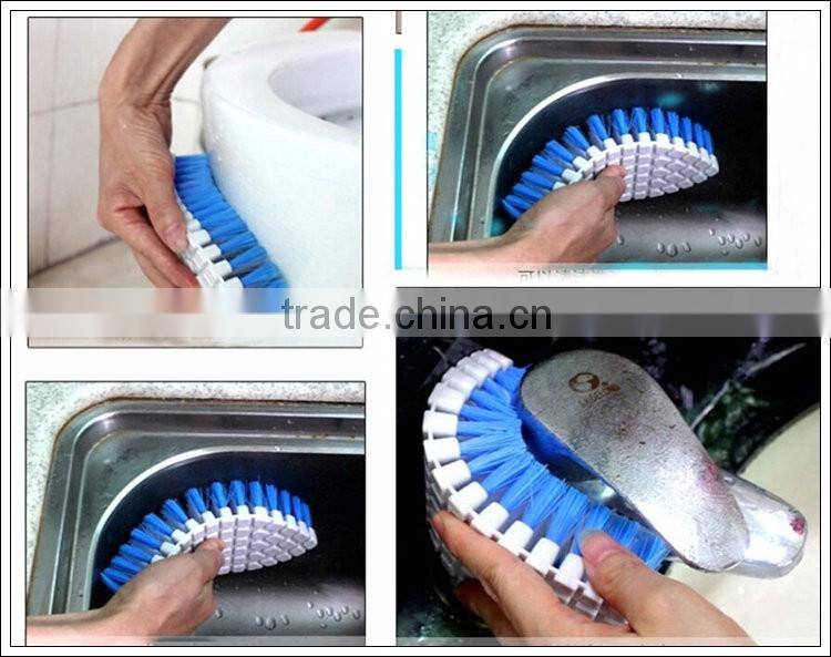 Flexible Soft Bristle Curved Plastic Toilet Brush