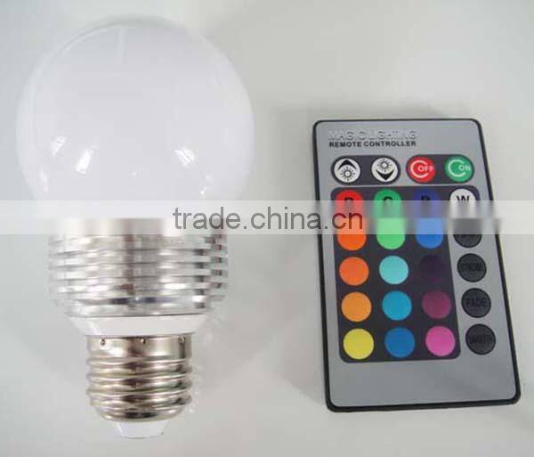2016 E27/E26/B22 base RGB Led Bulb Light 5W RGB LED bulb light