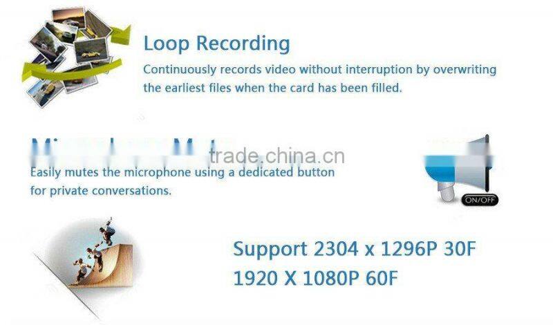 A38 Wireless Wifi FHD 1080p dual lens gps navigation GPS tracker car dvr with G-sensor