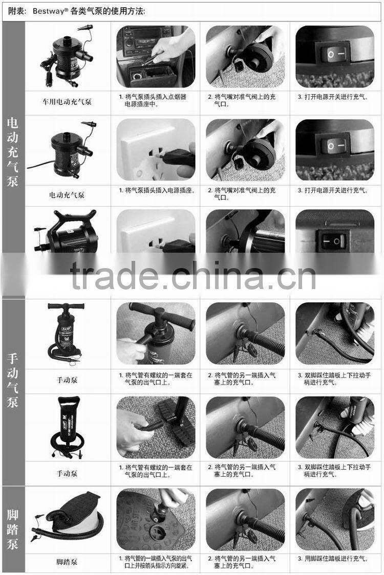 Bestway67387 color transparent flock mattress for sale