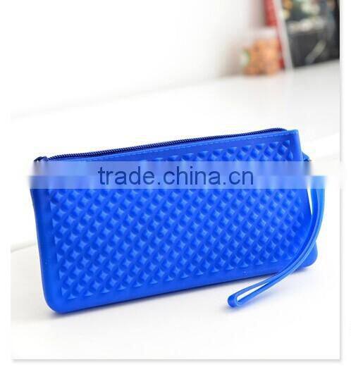 Colorful wholesale promotional gift silicone zip pouch