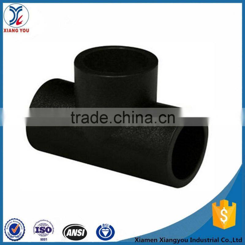 HDPE socket ppipe fittings black equal tee