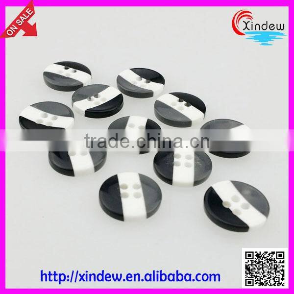 Black striped shirt button for men wholesale