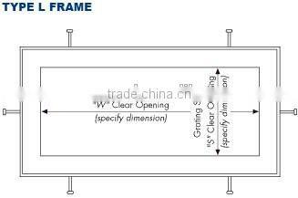 ASTM Q235 Stainless Steel Grating with Embeded Frames