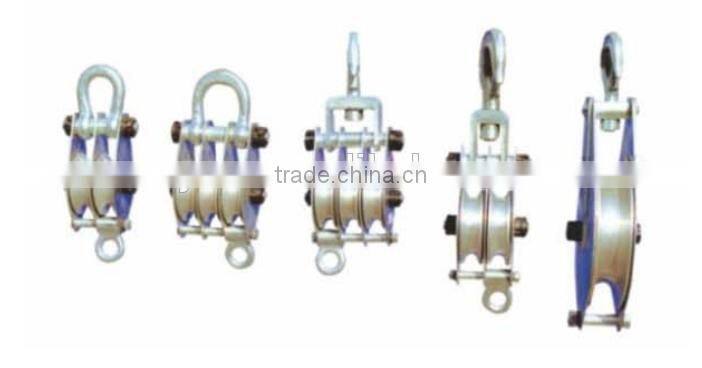 Coir rope aluminous hoisting pulley tackle ,rope pulley blocks for lifting