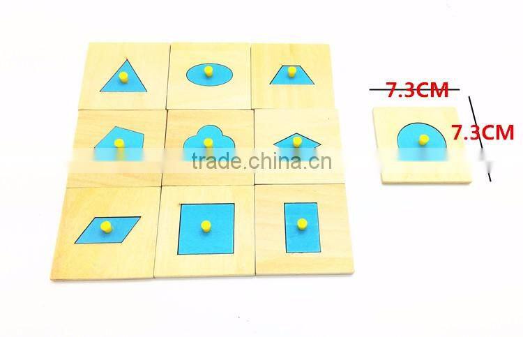 Kids wooden Toy Montessori geometry puzzle