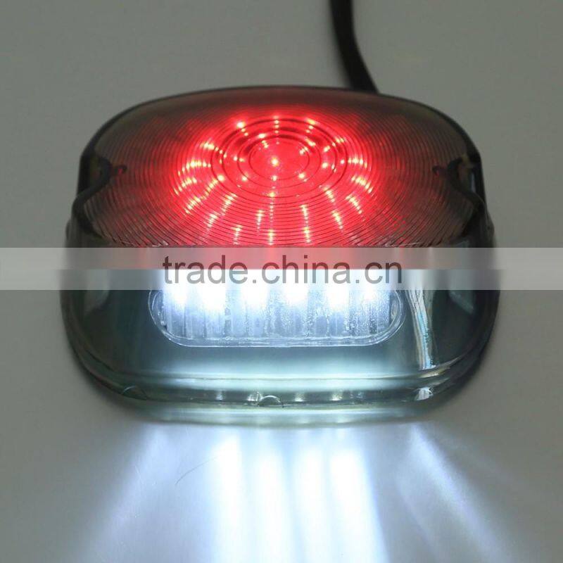 LED Smoke Tail Brake Light Turn Signal Lamp For Harley Sportster Softail Fatboy
