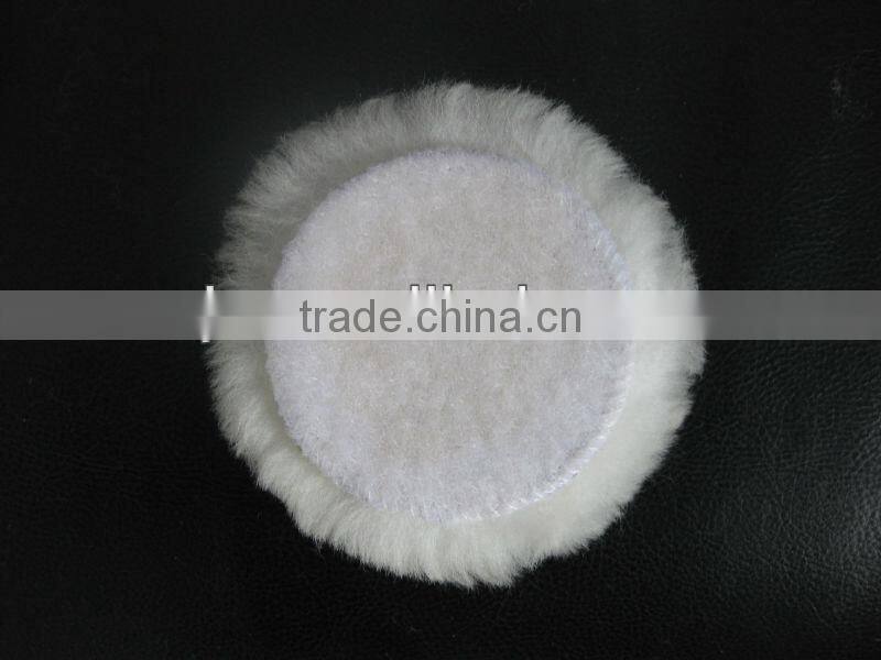 100% lambskin wool bonnet/car polishing pad/wool buffing pad