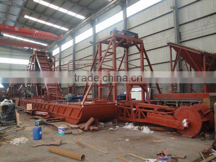 Bucket and chain equipment of gold extraction overwater