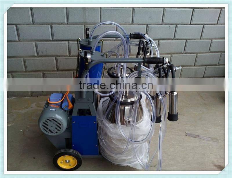 Mobile Cow Milker with Two Sets of Milk Cluster