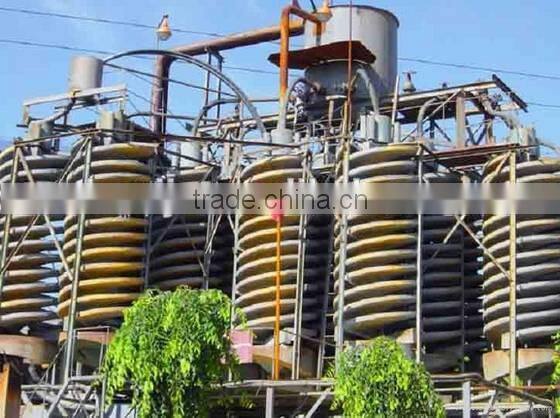 Gravity spiral chute separator used in mining