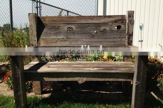 rustic wooden bench