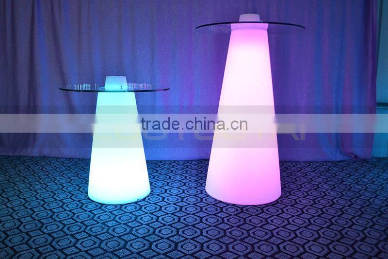led cocktail table/RGBW color change remote control led tea/coffee table