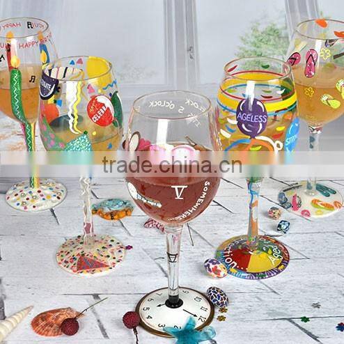 500ml Custom hand painted glass mug hand drawing crystal mug handpaited glass goblet