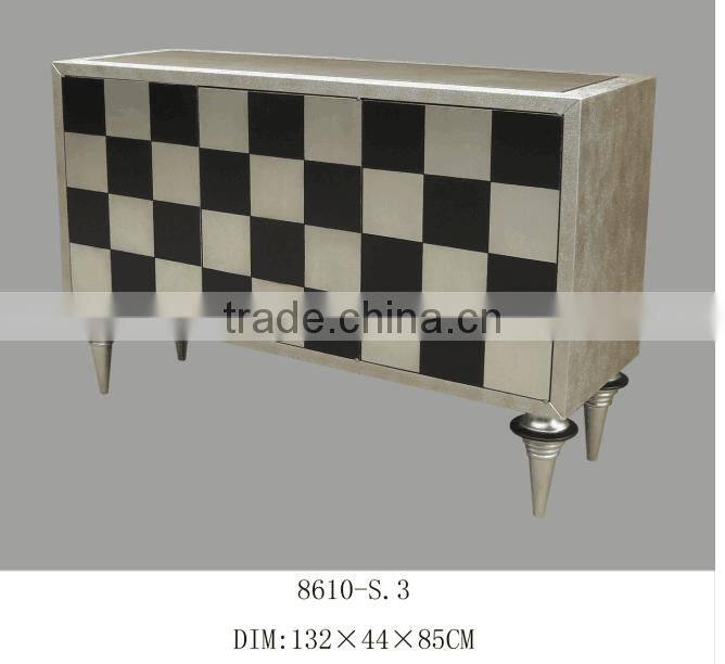 Silver Black Color Wood Modern Big Lots China Cabinet Designs For Home Use