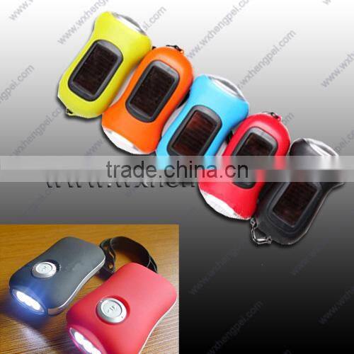 LED solar hand flashlight/solar torch flashlight/promotion flashlight