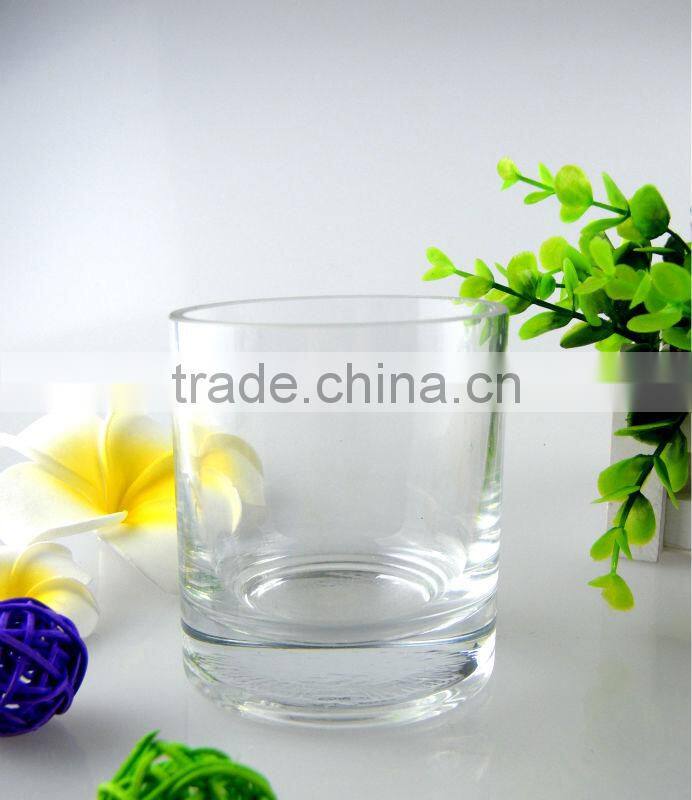 Cup type Glass Candle Holder for Home Decoration