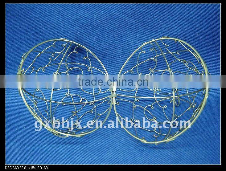 Gold iron decorative lighting ball set of two
