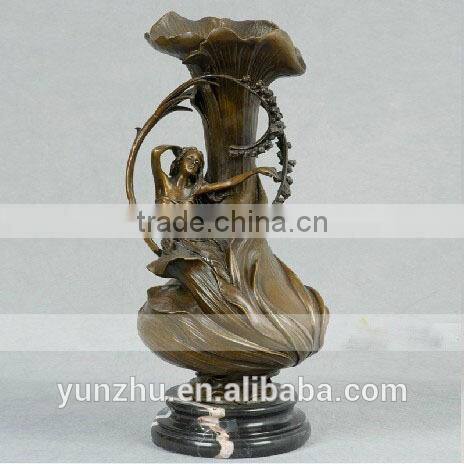 Casting antique brass vase,bronze craft