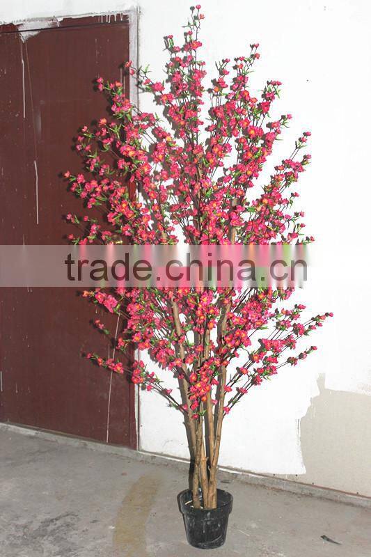 SJZJN 309 Hot Sale Artificial Peach Flower Tree/ Peach Tree /Peach Blossoms