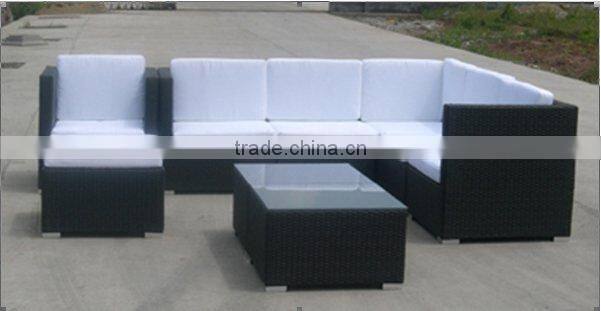 modern design aluminum frame rattan garden sofa