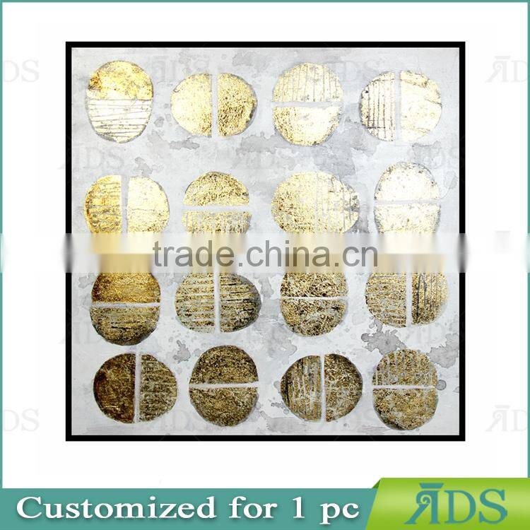 2017 New Design High Quality Gold Foil Wall Painting Gold Leaf Painting