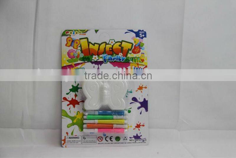 factory Funny Toys Plastic Butterfly for DIY free coloring