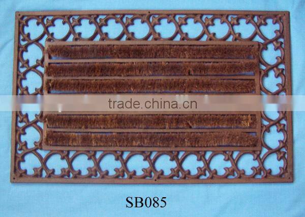 NEWLY cast iron shoe brush metal foot scraper with brush