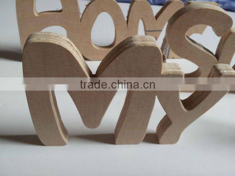 "home"decorative wooden alphabet letters for sale