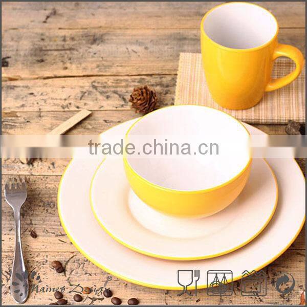 18pcs two-tone color ceramic dinner set