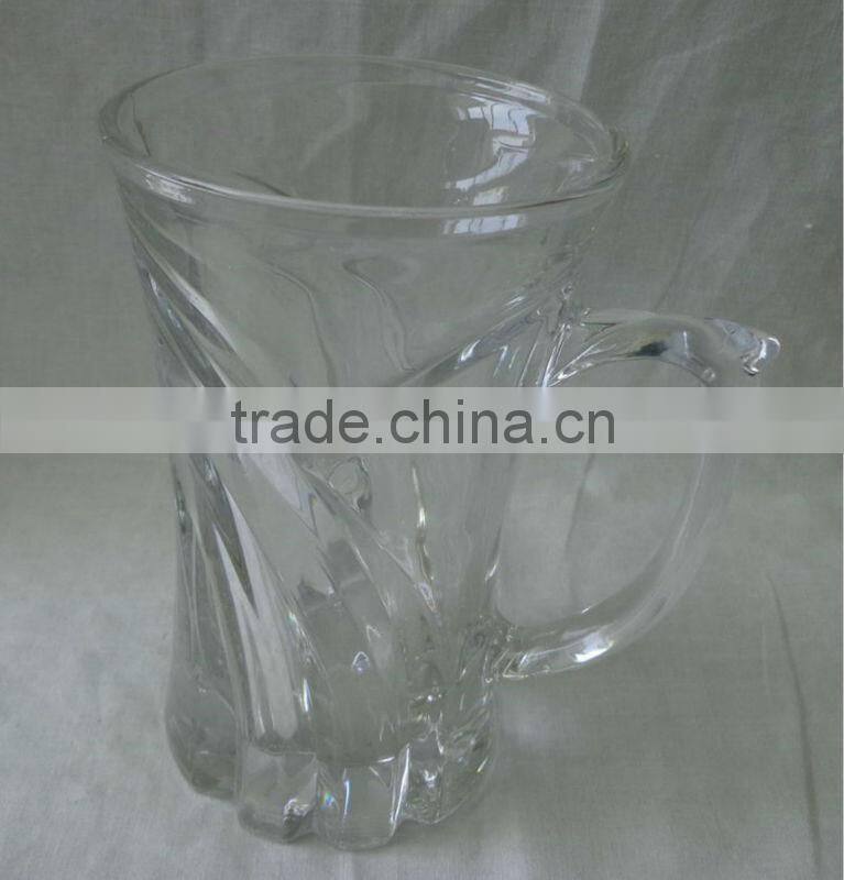 Popular glass beer mug with handle,beer stein,beer glass shapes