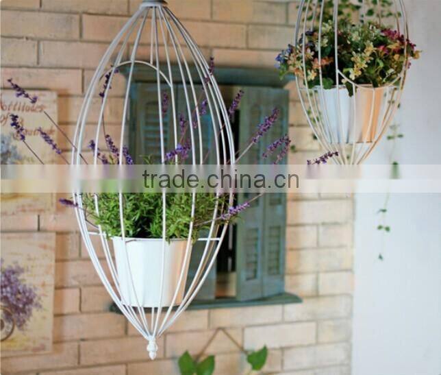 Hanging flower pot plant metal display storage holder