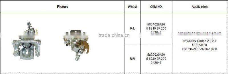 Cheap caliper brake 5832029A20 582302F200 342645 for HYUNDAI Tiburon 2.0,16V
