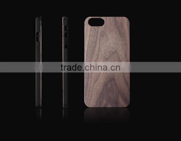 wooden case for smartphone wooden+PC case for iphone 6 PC+Wood shell