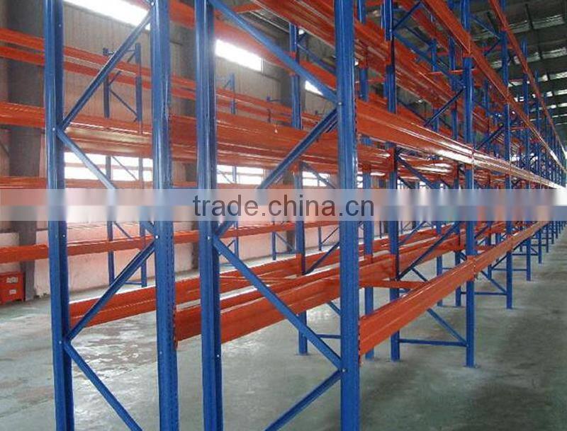 Industrial warehouse storage steel double deep beam pallet rack