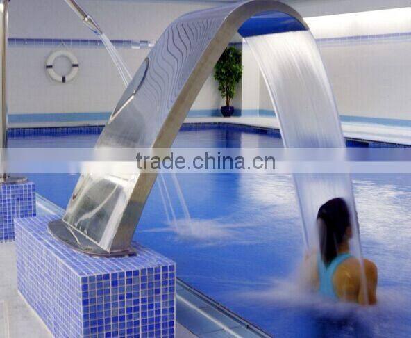 Stainless steel OEM water curtain spa pool adult massage spa