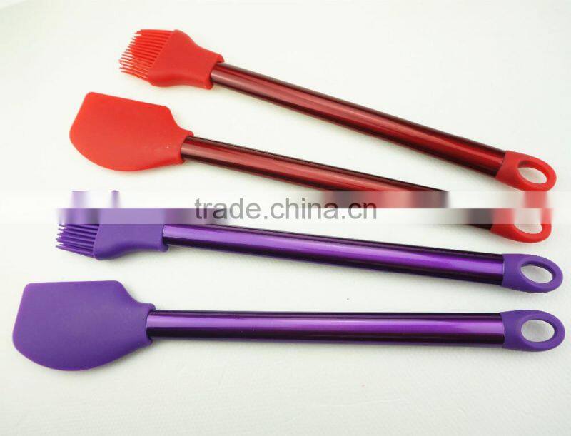 32009 New coated colorful stainless steel tube silicone Kitchen Utensils