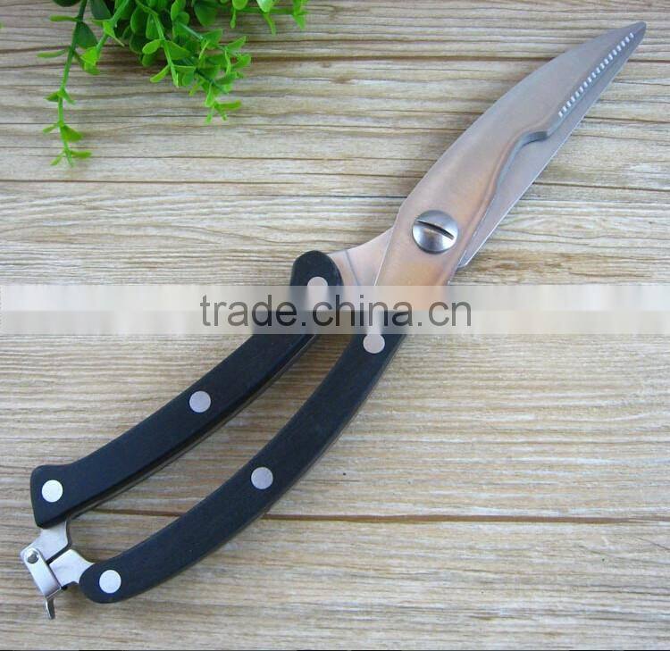 New 10" Kitchen Shears Stainless Steel Poultry Chicken Bone Serrated Scissors
