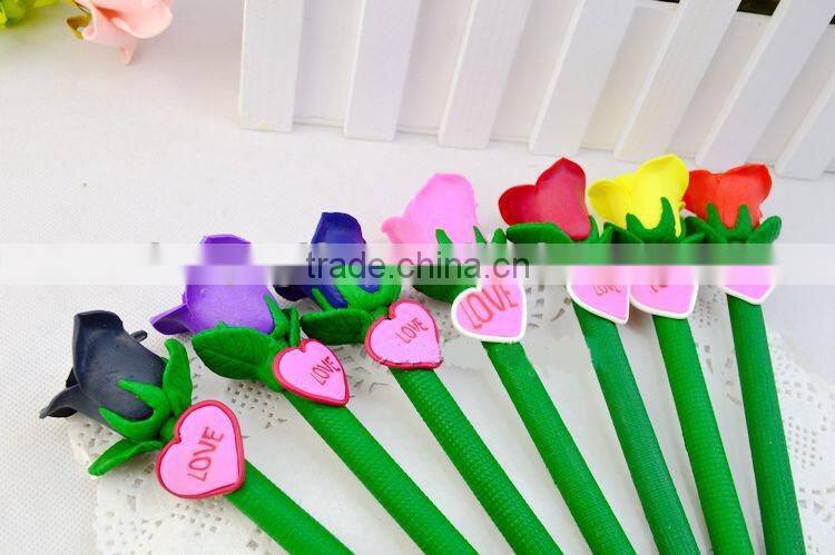 Hot Selling Flower Polymer Clay Pen Wholesale Can Custom Logo Promotional Ballpoint Pen Cheap Polymer Clay Pen