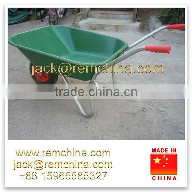WB5206 Rem Garden Plastic Wheelbarrow 60L With Poly Tray PP Material Green