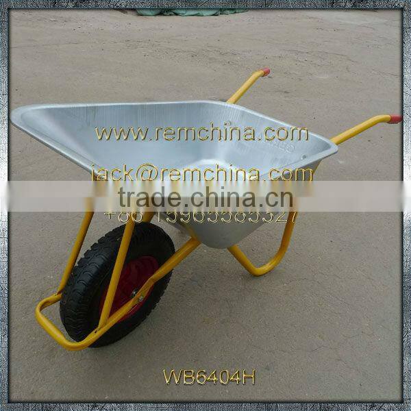 Ghana popular Load 200kg wheelbarrow WB6404H buliding construction garden tools Pneumatic Wheel 4.0