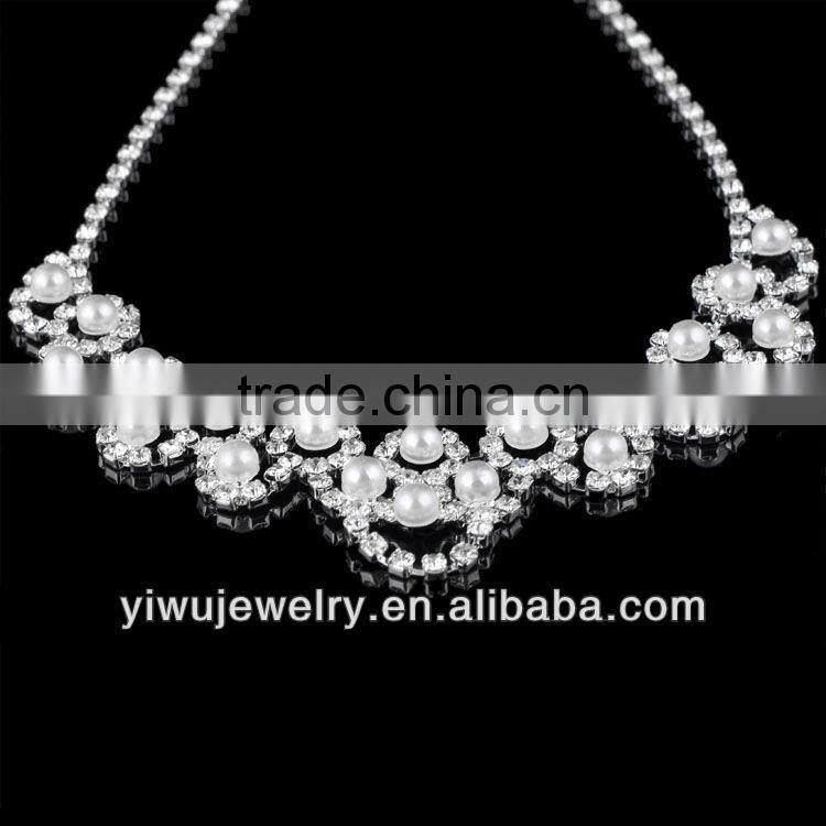 Fashion Rhinestone And Crystal Wedding Decoration Pearl Bridal Jewelry set