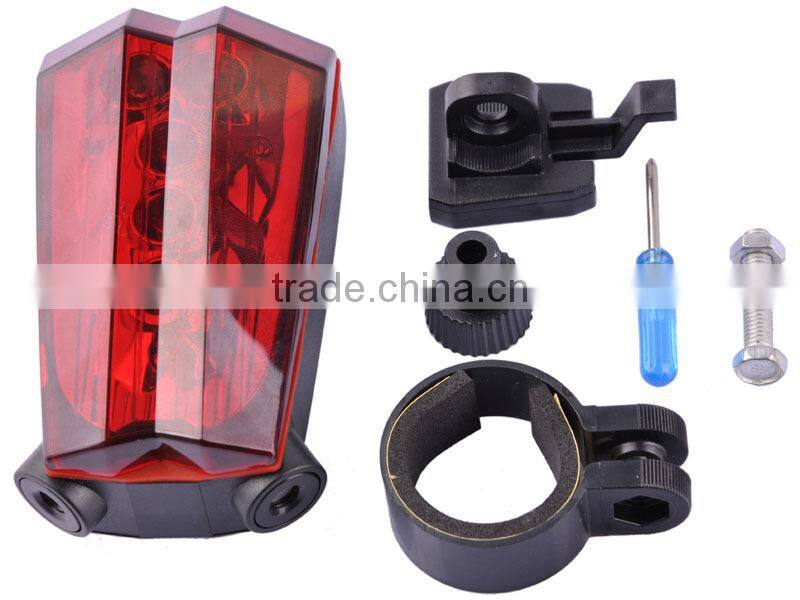 HONG HAO 500mW 625nm 2*AAA Adjustable Bicycle laser tail light