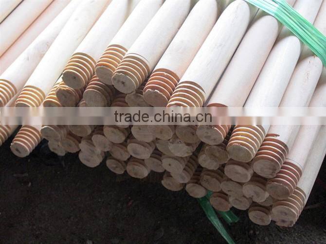 Cheap Natural Wooden Broom Handle with Italian Screw