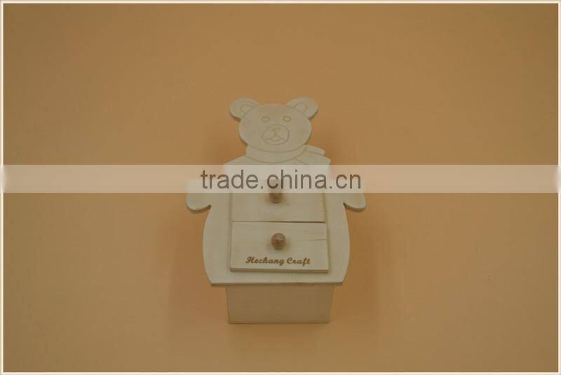 2015 newest style bear shape wooden storage case|home decor|office desk