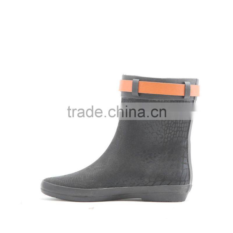 bright color woman short rubber rain boots,rubber gumboots