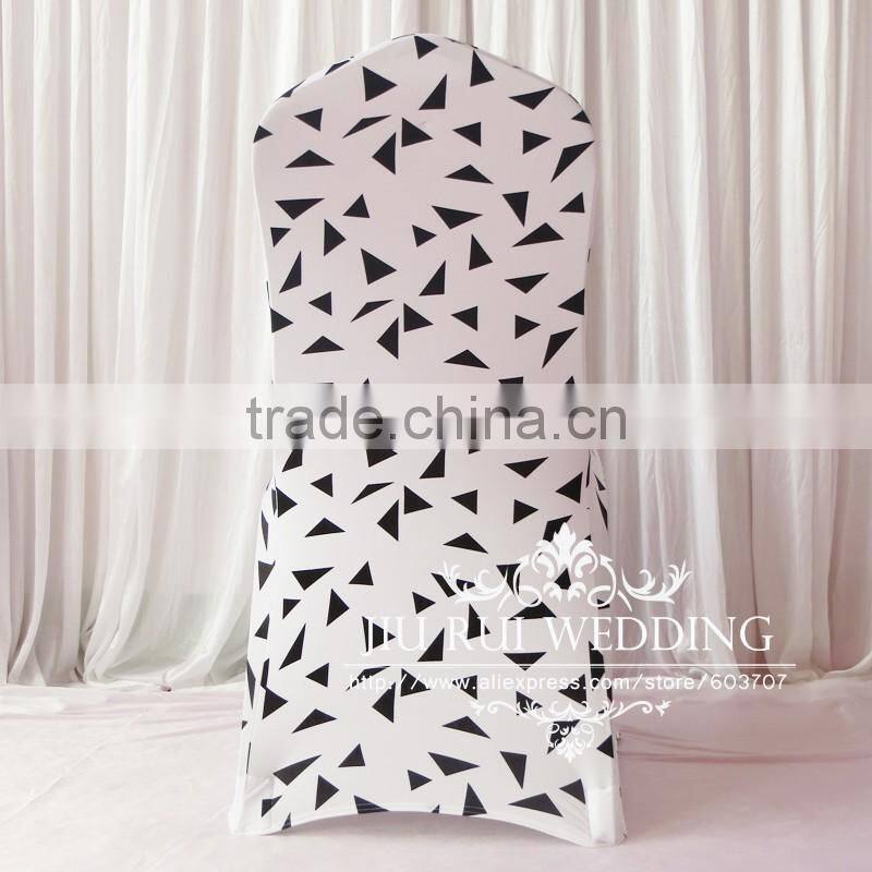 Triangle Print Spandex Chair Cover Lovely Lycra Chair Cover For Birthday Use