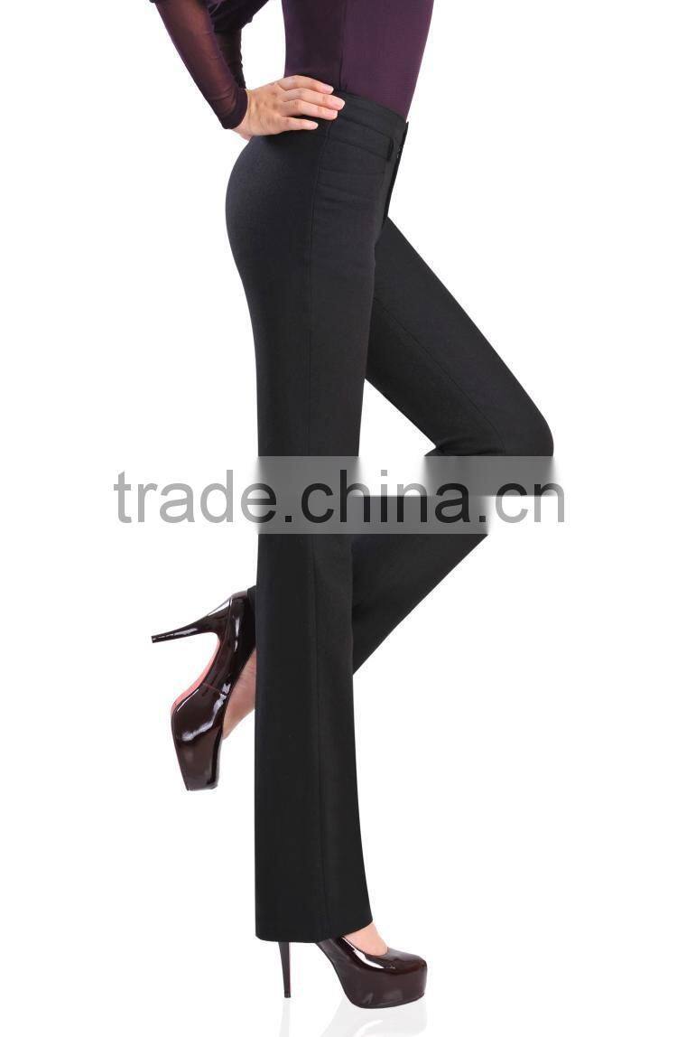 Formal Black Long Loose Lady Dress Pants Office Fashion Suit Pant for Women