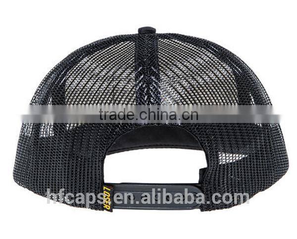 Stylish 5 Panel Black Neon Snapback Trucker Hats